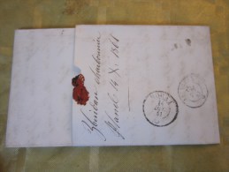 14/12/1861 Lettre (mignonnette) + Courrier Fribourg Suisse Helvetia-Pr Lamineur à Avenches (Taxe)+ Cachet De Cire - Cartas & Documentos