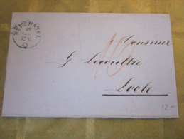 26 Février 1856 Lettre (mignonnette) + Courrier NeuchâtelSuisse Helvetia-Pr Lamineur à LOCLE  (Taxe) - Cartas & Documentos