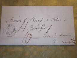 23 Décembre 1848 Lettre (mignonnette)+Courrier  AUBONNE  Suisse Helvetia-Pr Bourgdorf Canton De Berne (Taxe) - 1843-1852 Kantonalmarken Und Bundesmarken