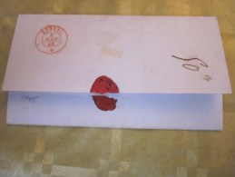 3 Avril 1845 Lettre (mignonnette)+Courrier De Lausanne  Suisse Helvetia-Pr Genève Cachet CAD Rouge(Taxe)+ Cachet De Cire - 1843-1852 Federale & Kantonnale Postzegels