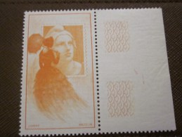 Vignette ** Marianne De Gandon  Donnée(une Seule)avec Billet D'entrée à L'exposition Philatélique De 1948 érinnophilie - Philatelic Fairs