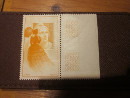 Vignette ** Marianne De Gandon  Donnée(une Seule)avec Billet D'entrée à L'exposition Philatélique De 1948 érinnophilie - Briefmarkenmessen