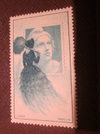 Vignette ** Marianne De Gandon  Donnée(une Seule)avec Billet D'entrée à L'exposition Philatélique De 1948 érinnophilie - Briefmarkenmessen