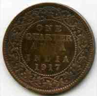 Inde India 1/4 Anna 1917 KM 512 - Indien