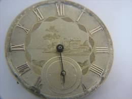 ANTIQUE SILVER DIAL & WORKING MOV´T, 14K GOLD NUMBERS - Other & Unclassified