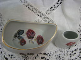 1950´s ROSES By ARTIS Art Pottery Dish, Israel + Bonus - Other & Unclassified