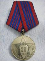 1967 Soviet Police 50 Years Medal Original - Politie & Rijkswacht