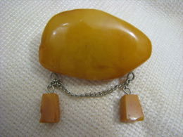 Vintage Genuine Russian Baltic Amber Brooch 1950´s - Broches