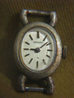 Vintage SEIKO Gold Plated Mechanical Mini Micro Watch - Antike Uhren