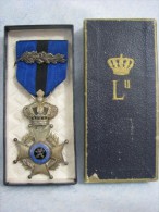 WWII Order Of Leopold II Knight Cross In Silver Belgium - Belgien