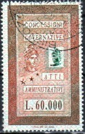 Concessioni Governative L. 60.000 - Revenue Stamps