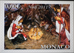 MONACO - CARTE De VOEUX De L' O.E.T.P.  21-12-2011 - Parfait état - Cartoline Maximum
