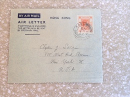 HONG KONG, 1949 Air Letter - KING GEORGE VI - Lettres & Documents