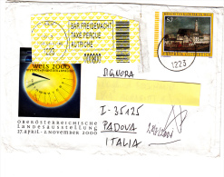 AUSTRIA 2001 - Intero Postale Con Aggiunta Targhetta (taglio Centrale) - Covers & Documents