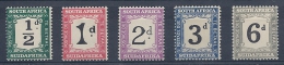 131009221  AFRICA DEL SUR  YVERT  TAXE  Nº  11/6  */MH  (EXCEPT 13) - Unused Stamps