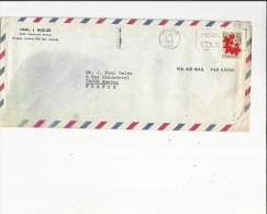 Enveloppe Timbrée Flamme De Mr Hans-Mueller -Windsor Ontario Canada Adressé A Mr J P  Salze A Annecy 74 - Poste Aérienne