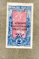 CONGO : Avenue Des Cocotiers à Libreville- Timbre De 1907-22 Surchargé "AFRIQUE EQUATORIAL RFANCAISE"-Nouvelle Valeur- - Used Stamps
