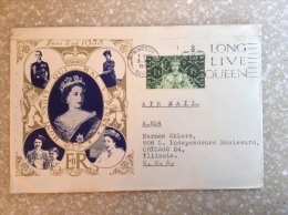 GB, 1953 First Day Cover With Coronation Stamp On Illustrated Commemorative - 1952-71 Ediciones Pre-Decimales