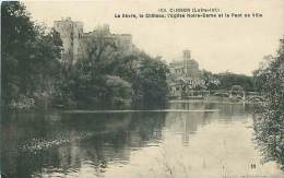 44 - CLISSON - La Sèvre, Le Château, L'Eglise Notre-Dame Et Le Pont De Ville - Clisson