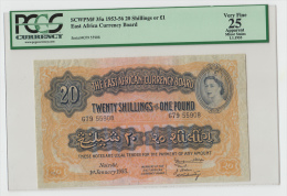 BRITISH EAST AFRICA 20 SHILLINGS 1955 VF (PCGS 25) P 35a - Altri – Africa