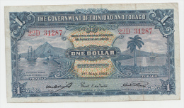 Trinidad & Tobago1 Dollar 1942 VF+ CRISP Banknote P 5c 5 C - Trinité & Tobago