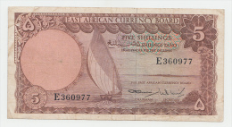 East Africa 5 Shillings 1964 VF CRISP Banknote P 45 - Andere - Afrika