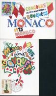 MONACO - N° 984 & 985 SUR 2 CARTES MAXIMUM OBL. MONACO-A LE 12/11/1974 - SUP - Cartoline Maximum