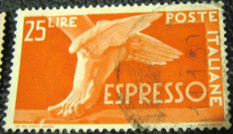 Italy 1945 Express Mail Winged Foot Of Mercury 25L - Used - Usati