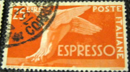 Italy 1945 Express Mail Winged Foot Of Mercury 25L - Used - Oblitérés