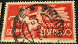 Italy 1945 Express Mail Horse And Torchbearer 60L - Used - Afgestempeld