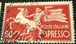 Italy 1945 Express Mail Horse And Torchbearer 60L - Used - Gebraucht