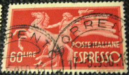 Italy 1945 Express Mail Horse And Torchbearer 60L - Used - Oblitérés