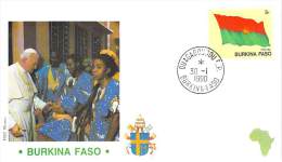 BURKINA FASO CATHOLIQUE VOYAGE  PAPE  JEAN PAUL II   Pope John Paul II Papst Johannes Paul II  PAPA Jonas Paulius II - Burkina Faso (1984-...)