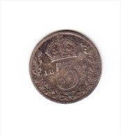 COINS   GRANDE BRETAGNE    KM  777   1898   AG.  (GB 1053) - F. 3 Pence