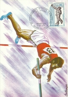 PRINCIPAUTE D'ANDORRE - PRINCIPAT - Chapionnat D'Europe D'Athlétisme 1970 - Timbre Jour D'émission - Maximum Cards