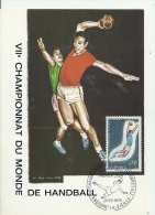 PRINCIPAUTE D'ANDORRE - PRINCIPAT - Championnat Du Monde De Handball - Timbre Jour D'émission - Cartes-Maximum (CM)