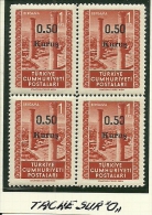 Turkey; 1952 Surcharged Postage Stamp, "Untidy Surcharge" ERROR - Ungebraucht