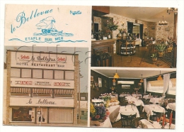 Etaples (62) : 3 Vues De L'Hôtel Restaurant Bar "La Bellevue" En 1970 GF - Etaples