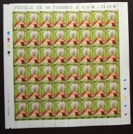 FRANCE 2005 FEUILLE COMPLETE DE 48 TIMBRES ORCHIDEE MABEL SANDERS  YT N° 3763** - Fogli Completi