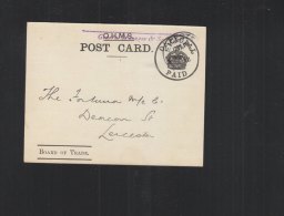 UK OHMS PC 1912 - Stamped Stationery, Airletters & Aerogrammes