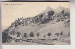 CH 1663 GRUYERES & Les Dents De Broc., 1911 - Broc