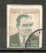 Turkey; 1971 Regular Stamp 100 K. ERROR "Shifted Printing" - Used Stamps