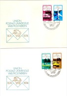 TEL-L29 - ALLEMAGNE ORIENTALE 2 FDC Centenaire De L'U.P.U. - 1971-1980