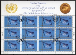 Nations Unies (New-York) - 2001 - Yvert N° 870 - Feuille Entière - Usados