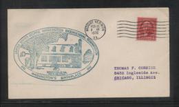 USA 1932 GEORGE WASHINGTON BICENTENNIAL COMMISSION MOUNT VERNON BIRTHPLACE COVER PRESIDENT AMERICAN INDEPENDENCE - George Washington