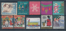 Danemark  Petit Lot De 10 Vignettes - Collezioni