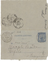 LBL23 - TUNISIE EP CL 15c LA MARSA / PERPIGNAN 25/4/1890 - Lettres & Documents