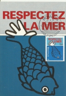 MONACO - Respectez La Mer 1981 - Tampon à Date D'émission - Cartoline Maximum