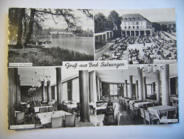 Germany: Bad Salzungen - Kurkonzert Am Kurhaus, Burgsee, Kurhaus - Speisesaal Und Kaffee, Interieur - 1960 Used - Bad Salzungen