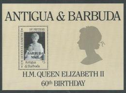 Barbuda BF N° 101 XX 60ème Anniversaire De Sa Majesté Elisabeth II (II), Le Bloc Sans Charnière  TB - Barbuda (...-1981)